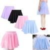 Kids Girls Ballet Dance Skirts Chiffon Mini Pull-On Wrap Skirt Ballerina Dress-up Costume Party Tutu