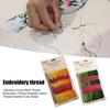 Sewing Skeins Strong Tear Resistant Durable Rainbow Color Embroidery Floss Cross Stitch Thread Household Supplies