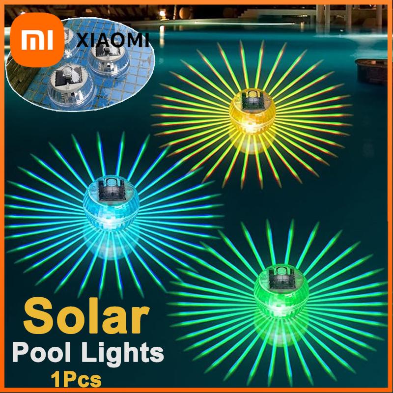 Xiaomi 1 шт. Светодиодный солнечный плавающий светильник Шар для бассейна Питание от солнечной панели Пруд Дрифт Водонепроницаемый Светящийся Шоу Диско Меняющий цвет свет