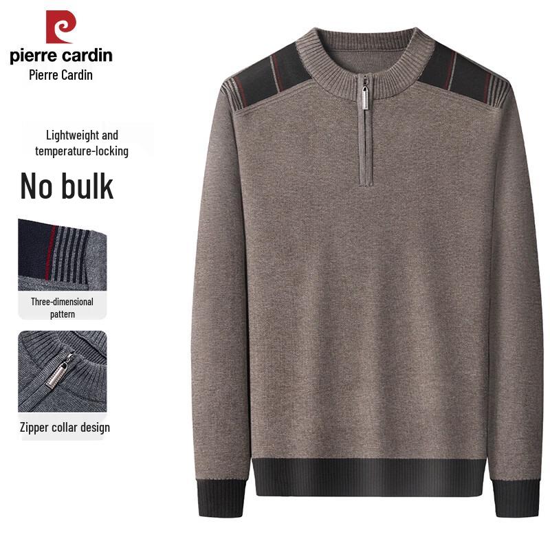 Pierre Cardin Men's Autumn Round Neck Thick Knit Sweater