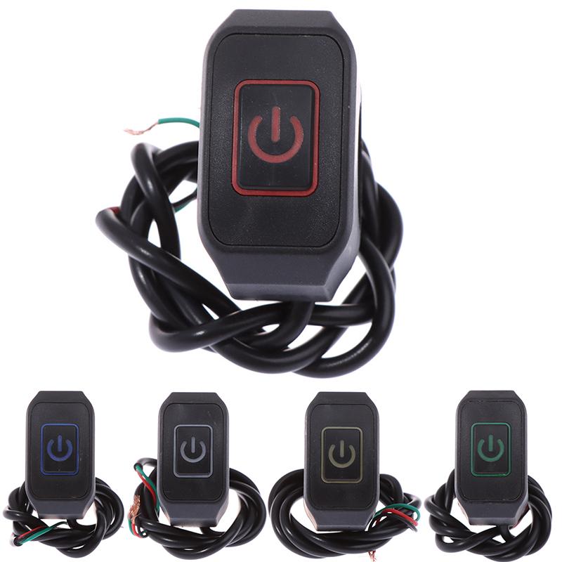 Motorcycle Modified Switch Headlight Horn Control ON OFF Buttton Handlebar Mount Waterproof Control Button with LED Light