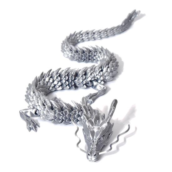 Китайская статуя дракона, напечатанная на 3D-принтере, фигурка дракона с подвижными суставами, шарнирная скульптура дракона, украшение стола для домашнего офиса