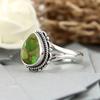 Green Copper Turquoise Pear Gemstone Ring, 925 Sterling Silver Ring, Bohemian Ring, Silver Jewelry, Ring For Sale, Party Ring