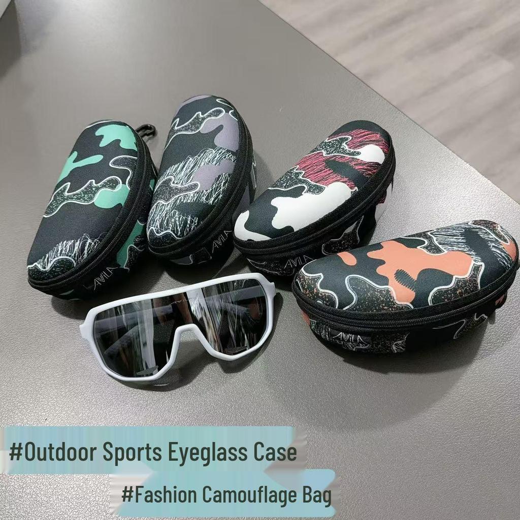 Multi-color Anti-slip Eyeglass Case with Chain and Cloth for Prescription and Reading Glasses