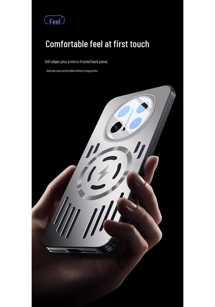 Чехол Honor 500Pro Magic 8 Металлический Матовый Магнитный X70 с Теплоотводом и Защитой Питания