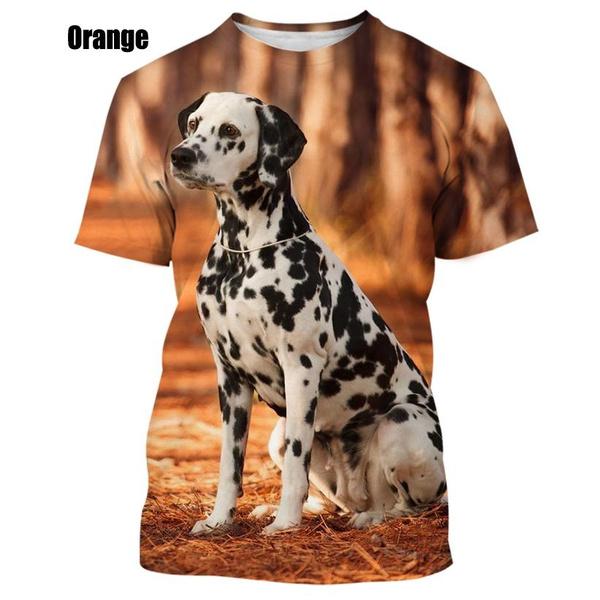 Летняя забавная футболка с 3D животным далматином, милая аниме-футболка с короткими рукавами из аниме «Алматин Шиба-ину», уличная ленивая женская футболка, мужская футболка, топы