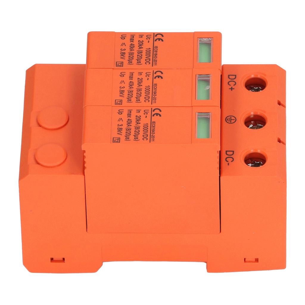 Защита от импульсных перенапряжений постоянного тока Визуальное окно Защита от перегрева Быстрое реагирование Устройство защиты от импульсных перенапряжений для фотоэлектрических систем 3P 40кВ 1000В