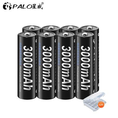 4-20 шт. PALO 3000 мАч AA аккумуляторные батареи 1,2 В Ni-MH аккумуляторная батарея aa