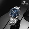 TORSO T503M-SLS Cassiopeia Multi Diamond Watch Мужские металлические часы (кожаный ремешок в комплекте)