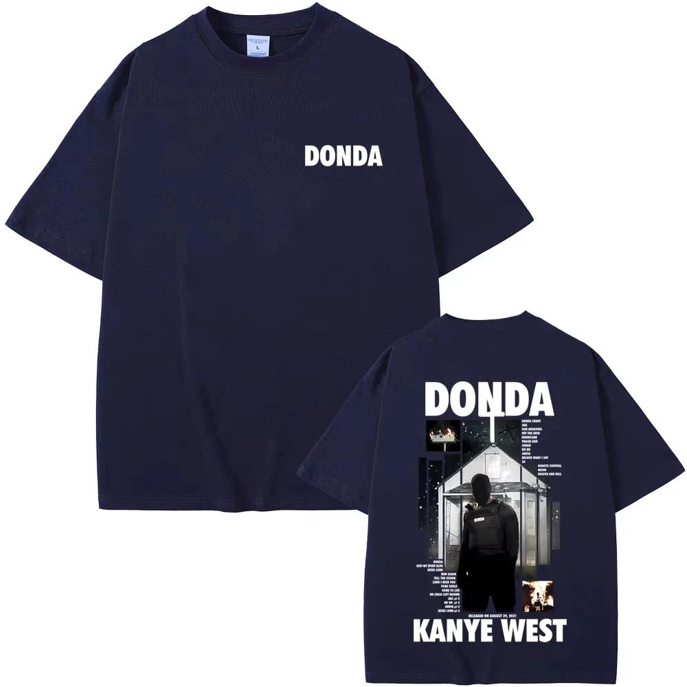 Графическая футболка Kanye West Donda для мужчин и женщин, модная хип-хоп, поп-музыка, мужские повседневные летние винтажные футболки, топы