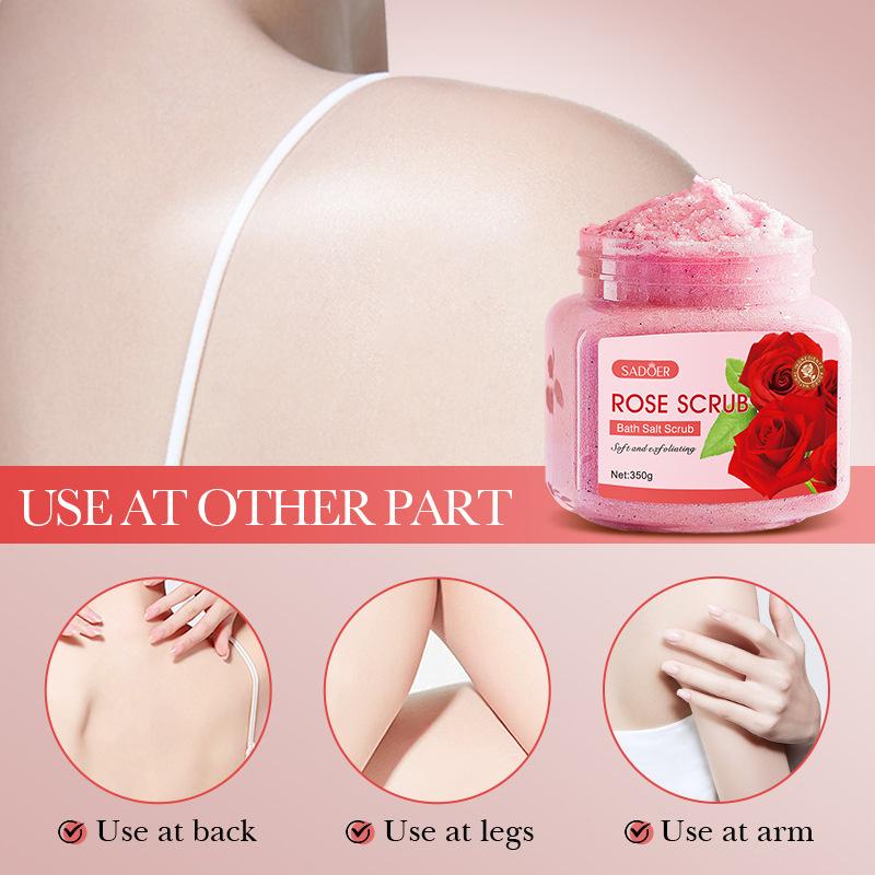 350 г скраб-крема. Скраб с розой, отшелушивающий скраб с кофе, очищающий скраб для тела большой емкости