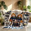 Custom Name Personalized Labubu Print Blanket, Home Decor, Bedroom, Sofa, Camping, Couch, Gifts for Birthday ChristmasEnthusiasts