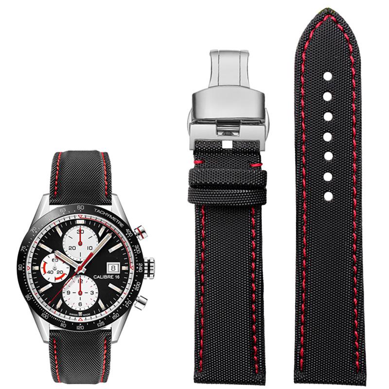 Классический 20 мм 21 мм 22 мм 23 мм 24 мм нейлоновый кожаный ремешок для часов Seiko № 5 Rolex longines WATCH Мужской Женский холщовый тканевый ремешок для часов