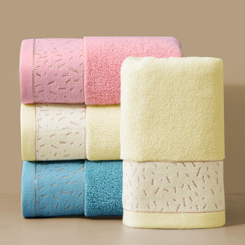 Гаоян Толстое Мягкое Водопоглощающее Полотенце из Чистого Хлопка, Однотонное, Взрослая Салфетка для Лица