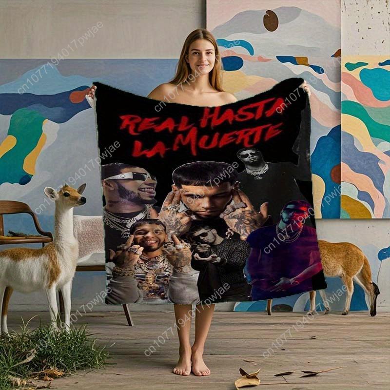 Настоящий Постер Hasta La Muerte Фланелевое Одеяло Мягкий Фланель, Подходит для Дивана Кровати Путешествий Кемпинга - Машинная Печать Индивидуальные Одеяла