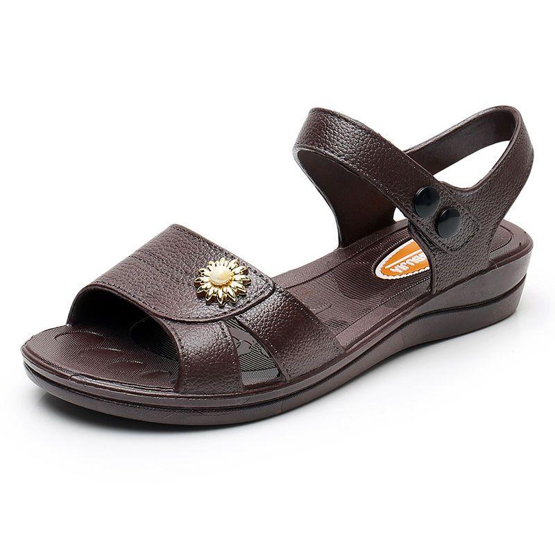 Босоножки Женские Летние Новые На Плоской Подошве Повседневные Универсальные Противоскользящие и Износостойкие