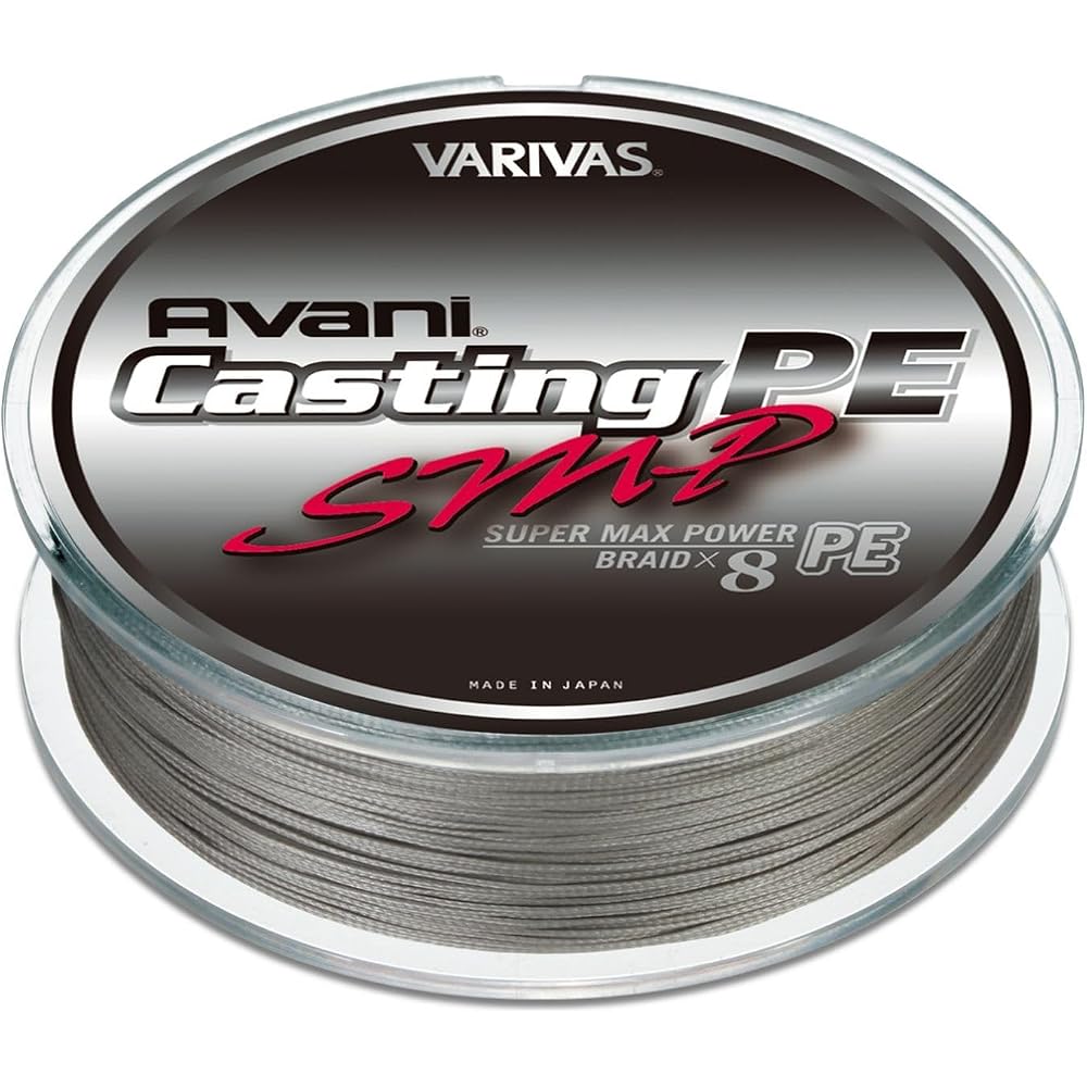 Varivas Abani Casting PE Super Max Power 400m 5号 MAX80lb 8 Strands Stealth Gray Fishing Line
