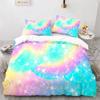 Комплект постельного белья с разноцветной рыбьей чешуей Twin King для детей и девочек Blue Pink Mermaid Skin Surface Printed Пододеяльник из полиэстера