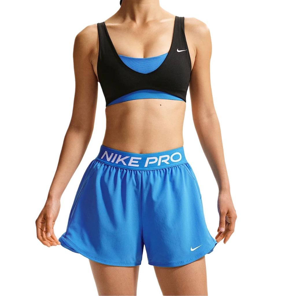 Nike Женские тренировочные брюки Pro Dri-Fit Two-In-One, тканые, со средней посадкой, свободные, быстросохнущие, брюки IR1919-435