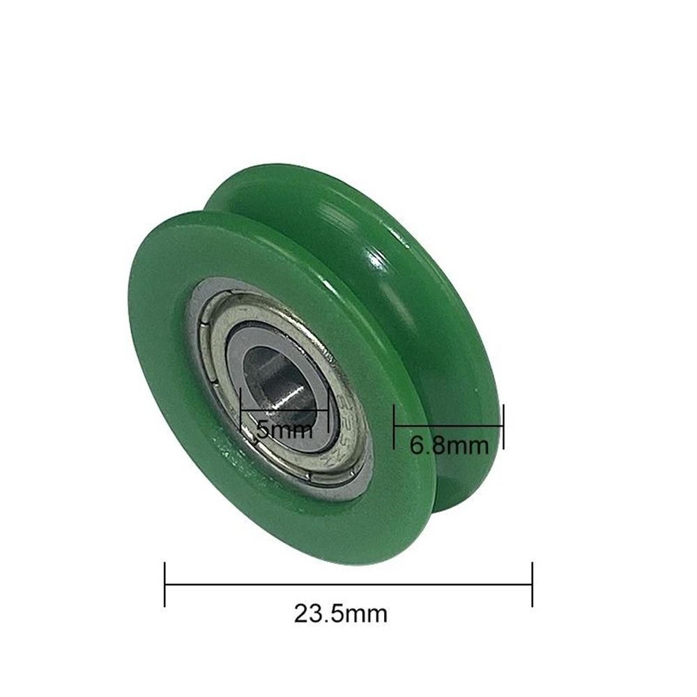 10Pcs Nylon POM Bearing Pulley Stainless Steel Rubber-Coated Pulley  for Doors Windows