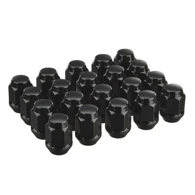 Гайки KYO-EI, M12 x P1.5, Общая длина 31 мм, Шестигранник 19, Черные, Упаковка 20 штук, 101B-19-20P