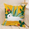 CartoonBull Terrier Series Cushion Cover Silky Short Plush DoubleSided Printed Pillow Case for Sofa All Seasons Home Decor Gift