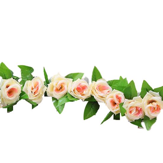 Искусственный Поддельный Шелковый Цветок Розы Плющ Лоза Висячие Гирлянды Свадьба DIY Домашний Декор