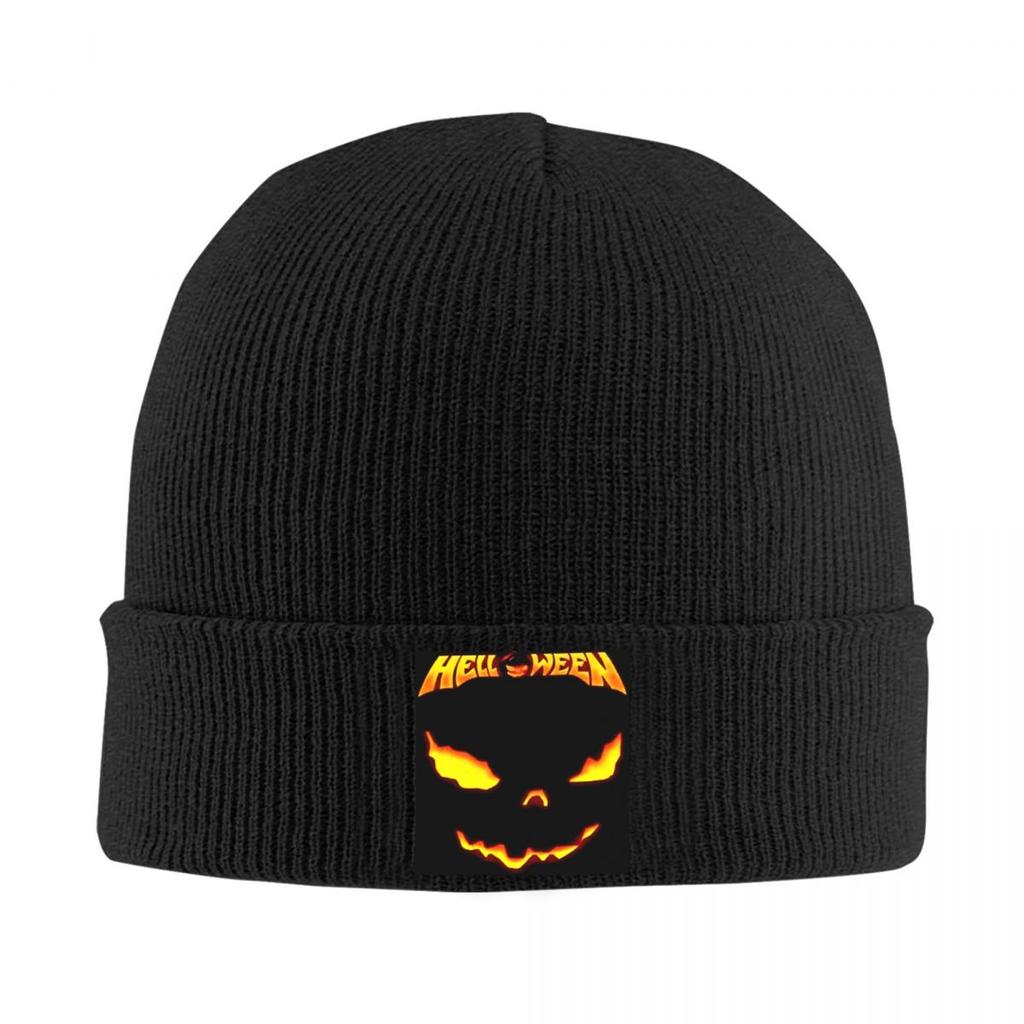 Helloween Rock Band Warm Knitted Cap Fashion Bonnet Hat Autumn Winter Outdoor Beanies Hats for Unisex Adult