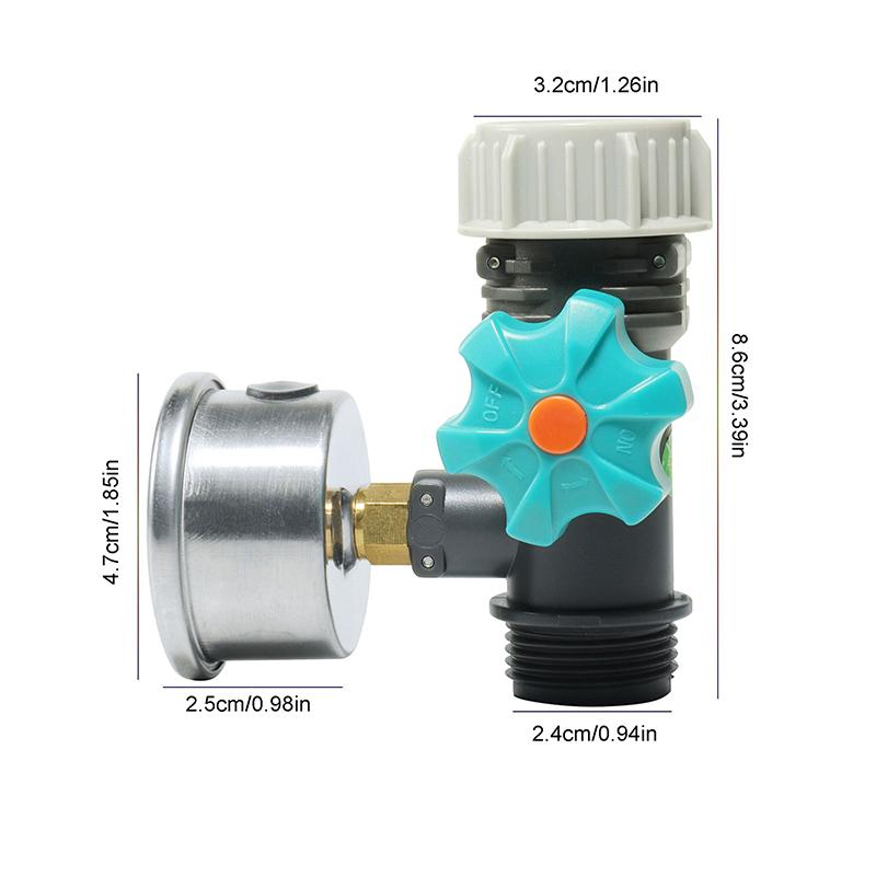 Pressure Regulator G3/4'' Adjustable Water Pressure Regulator Valve With Pressure Gauge Greenhouse Garden Irrigation Controller