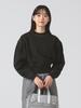 TEE Sweat Tuck Sleeve Crew Neck BLACK ONE SIZE [Raybeams] L/S Women's