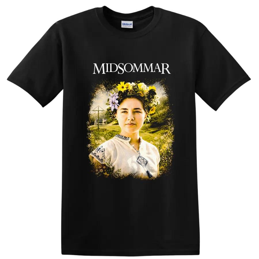 Midsommar Floral Crown T Shirt Vintage Aesthetic Summer Festival Tee