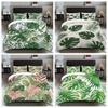 Комплект постельного белья из трех предметов, пододеяльник с цифровой печатью тропических растений, наволочка, комплект постельного белья из трех предметов