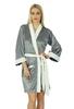 Bimba Women Short Satin Robe Velvet Belt Getting Ready Bridesmaid Robe