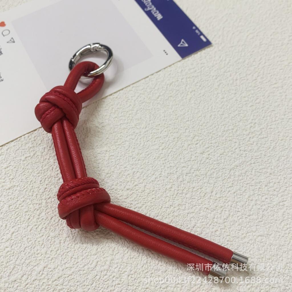 Новый DIY кожаный брелок-подвеска нишевый простой цвет конфет кожаная веревка плетеная подвеска для сумки универсальная и повседневная