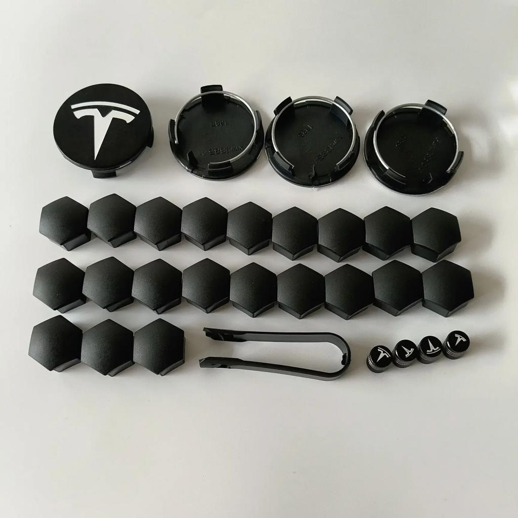 Автомобильная наклейка Tesla 56/57 мм 4 шт. 29 шт. для Tesla Model Y Model 3 S/X Пылезащитная крышка Колесо Колпачок ступицы колеса автомобиля и Колпачок шины