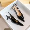 Французские босоножки высокого класса для женщин, лето 2024, новые туфли на высоком каблуке с острым носком