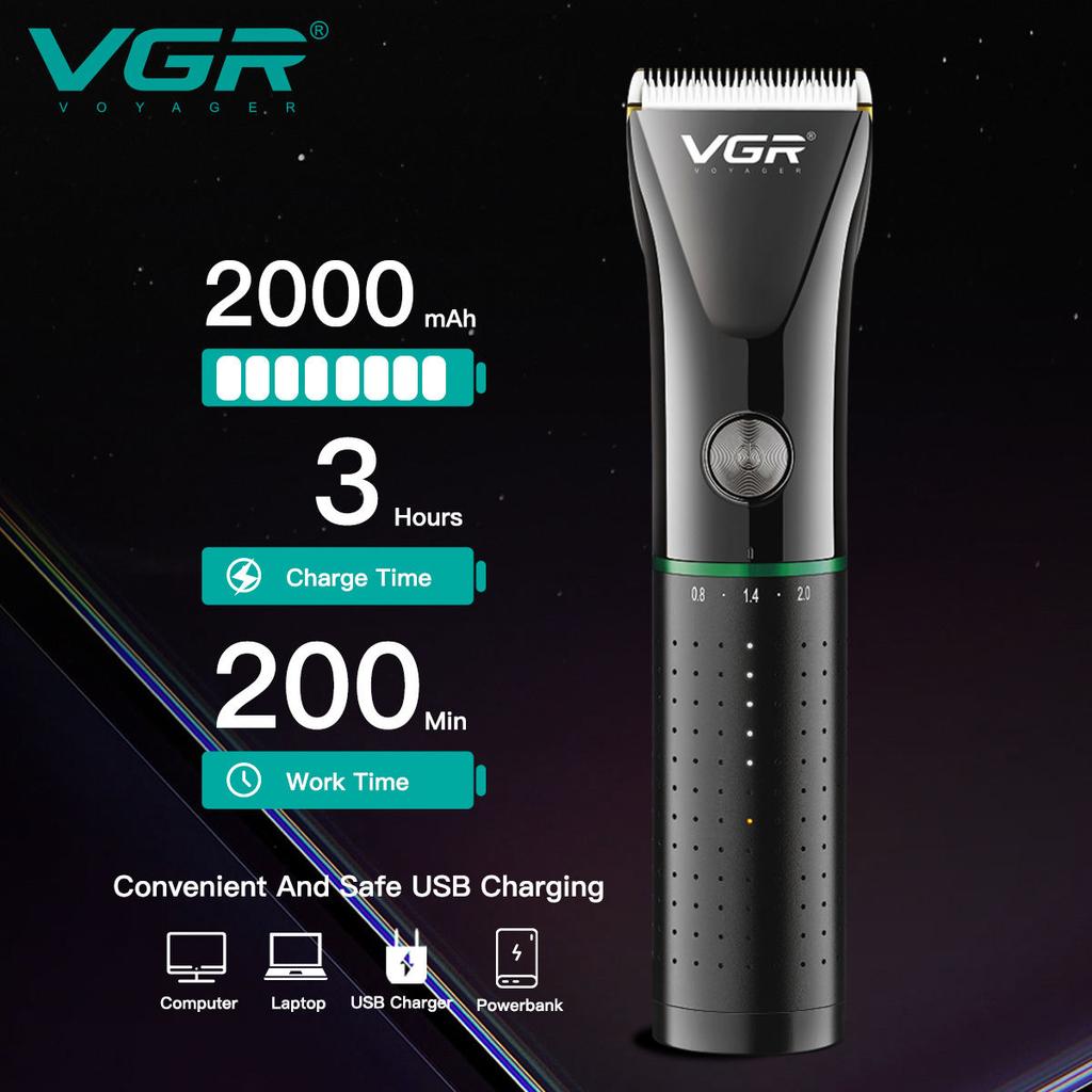 VGR V-661 Новая машинка для стрижки волос с металлическим корпусом, триммер для волос для домашнего использования, режущая насадка, долгий срок службы батареи, машинка для стрижки с масляной головкой, электрическая бритва для дома