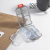 Portable Pill Box Organizer with 10 Compartments Dustproof Compact Size Transparent