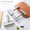 1PC Kitchen Accessories Tools Stainless Steel Flour Stick Rolling Pin Dumpling Wrapper Baking Knead Dough Pizza Apple Pie