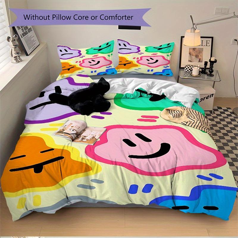 3pcs Abstract Art Bedding Set, Breathable and Soft, Suitable for Bedroom Decor (1*Duvet Cover + 1/2*Pillowcases, No Core) yy250821147