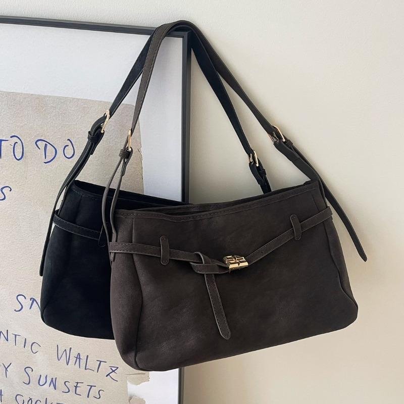 Сумка через плечо с утонченным дизайном для стиля business casual, Однолямочная сумка с дизайном под мышку, Сумка-ведро