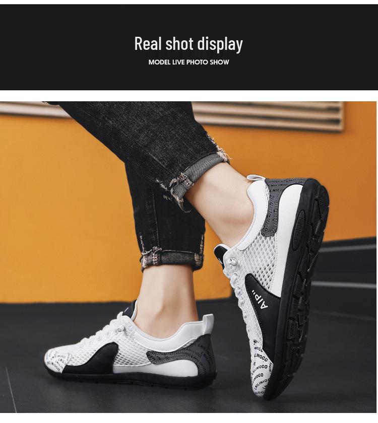 Мужские дышащие сетчатые мокасины с низким верхом - Универсальная летняя повседневная обувь