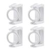 Curtain Rod Holder Clamp Self Adhesive Hooks 360° Rotation Adjustable Clothes Rail Bracket Towel Rod Shower Curtain Rod Brackets