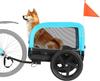 Sepnine 20303N 2-in-1 Pet Bike Trailer Stroller Foldable 30kg Capacity 16" Tires Breathable EU Stock