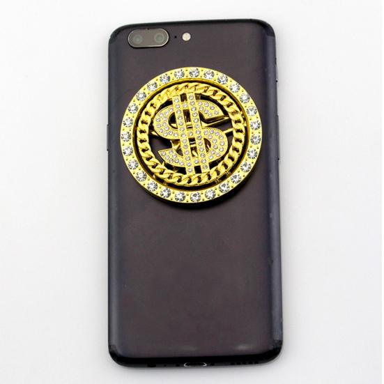 Поворотный горный хрусталь знак доллара Spinner для снятия стресса ключ кулон чехол для телефона декор