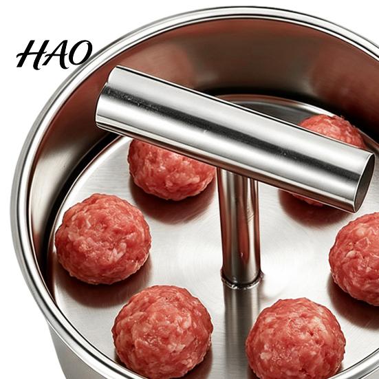 Kitchen Gadget for Meatballs Stainless Steel Meatball Maker, 6/12-Hole Manual Meat Press Mold Homemade Shaper Beef Pork Fish Balls, Non-Stick Shaper,