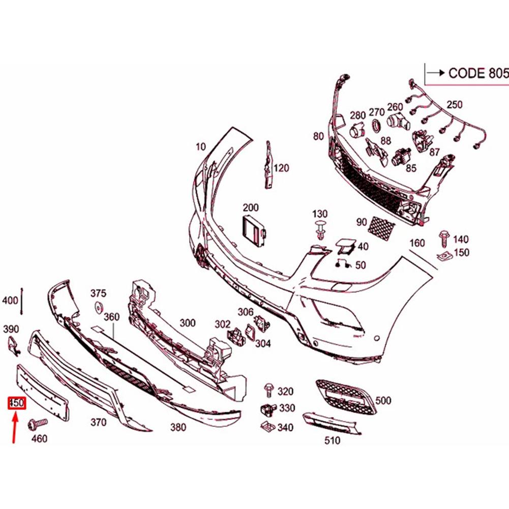 Для Mercedes Для GLE 2016 2018 Для GLS 2017 2019 Кронштейн Пластины Переднего Бампера