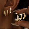 1 комплект металлических круглых сережек-капель для женщин, трендовые серьги-подвески для пирсинга, комплект ювелирных изделий, подарки