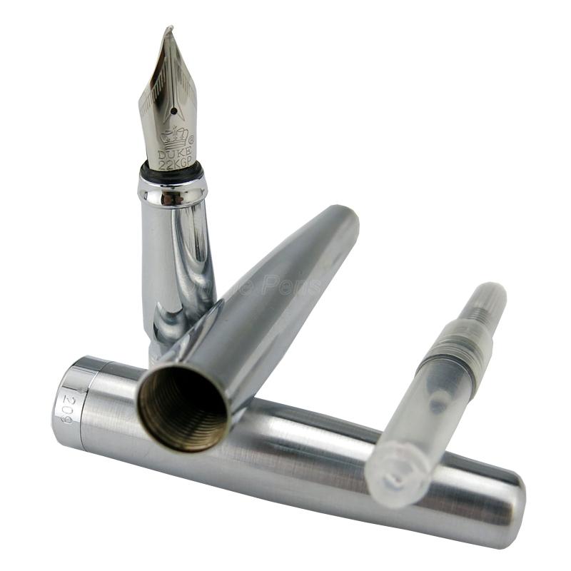 Ручка перьевая Duke 209 из нержавеющей стали, каллиграфическое перо Fude, изогнутое перо, профессиональная, школьная, офисная, канцелярская, инструмент для письма, подарочная ручка