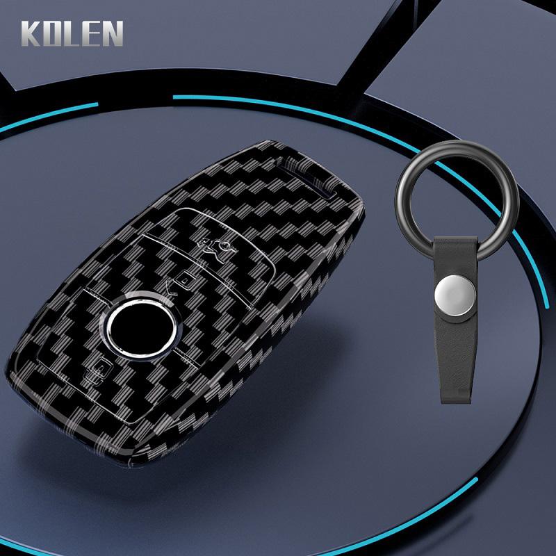 Чехол для автомобильного ключа из углеродного волокна ABS для Mercedes Benz ABCES Class W204 W205 W212 W213 W176 GLC CLA AMG W177 X167 W463